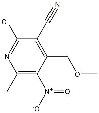 2-CHLORO-4-(METHOXYMETHYL)-6-METHYL-5-NITROPYRIDINE-3-CARBONITRILE Struktur