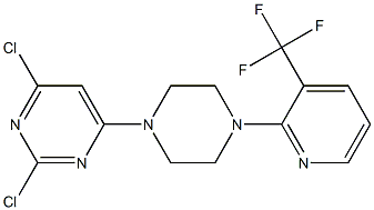 2,4-DICHLORO-6-{4-[3-(TRIFLUOROMETHYL)PYRIDIN-2-YL]PIPERAZIN-1-YL}PYRIMIDINE Struktur