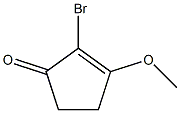 2-BROMO-3-METHOXYCYCLOPENT-2-EN-1-ONE Struktur