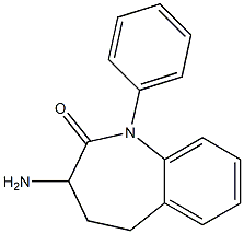 3-AMINO-1-PHENYL-1,3,4,5-TETRAHYDRO-2H-1-BENZAZEPIN-2-ONE Struktur