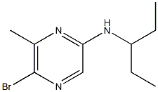 5-BROMO-N-(1-ETHYLPROPYL)-6-METHYLPYRAZIN-2-AMINE Struktur