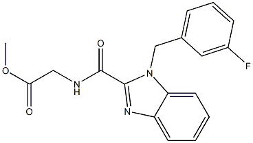 METHYL N-{[1-(3-FLUOROBENZYL)-1H-BENZIMIDAZOL-2-YL]CARBONYL}GLYCINATE Struktur