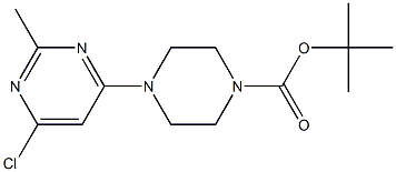 TERT-BUTYL 4-(6-CHLORO-2-METHYLPYRIMIDIN-4-YL)PIPERAZINE-1-CARBOXYLATE Struktur