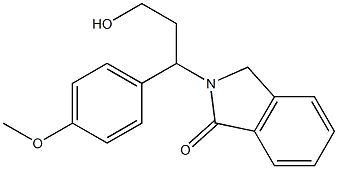 2-[3-hydroxy-1-(4-methoxyphenyl)propyl]-1-isoindolinone Struktur