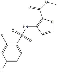 methyl 3-{[(2,4-difluorophenyl)sulfonyl]amino}thiophene-2-carboxylate Struktur