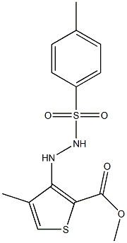 methyl 4-methyl-3-{2-[(4-methylphenyl)sulfonyl]hydrazino}thiophene-2-carbox ylate Struktur