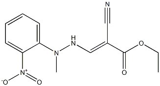 ethyl 2-cyano-3-[2-methyl-2-(2-nitrophenyl)hydrazino]acrylate Struktur