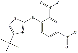 4-(tert-butyl)-2-[(2,4-dinitrophenyl)thio]-1,3-thiazole Struktur