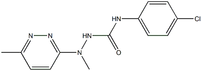 N1-(4-chlorophenyl)-2-methyl-2-(6-methylpyridazin-3-yl)hydrazine-1-carboxamide Struktur