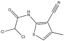 N1-(3-cyano-4-methyl-2-thienyl)-2,2-dichloroacetamide Struktur