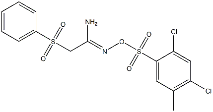 N'-{[(2,4-dichloro-5-methylphenyl)sulfonyl]oxy}-2-(phenylsulfonyl)ethanimidamide Struktur