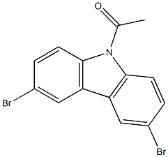 1-(3,6-dibromo-9H-carbazol-9-yl)ethan-1-one Struktur