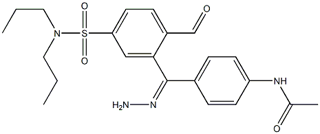 N1-[4-(2-{4-[(dipropylamino)sulfonyl]benzoyl}carbohydrazonoyl)phenyl]acetamide Struktur