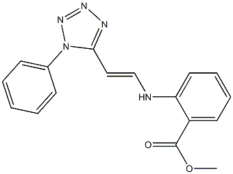 methyl 2-{[2-(1-phenyl-1H-1,2,3,4-tetraazol-5-yl)vinyl]amino}benzoate Struktur