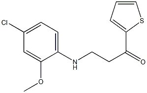 3-(4-chloro-2-methoxyanilino)-1-(2-thienyl)-1-propanone Struktur