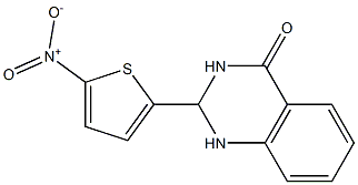 2-(5-nitro-2-thienyl)-1,2,3,4-tetrahydroquinazolin-4-one Struktur