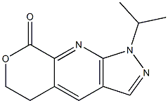 1-isopropyl-5,6-dihydropyrano[3,4-b]pyrazolo[4,3-e]pyridin-8(1H)-one Struktur