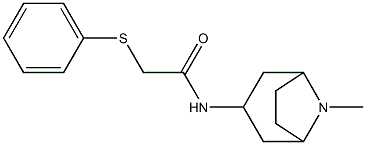 N-(8-methyl-8-azabicyclo[3.2.1]oct-3-yl)-2-(phenylthio)acetamide Struktur