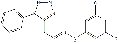 2-(1-phenyl-1H-1,2,3,4-tetraazol-5-yl)acetaldehyde 1-(3,5-dichlorophenyl)hydrazone Struktur