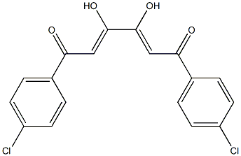 1,6-di(4-chlorophenyl)-3,4-dihydroxyhexa-2,4-diene-1,6-dione Struktur