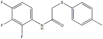 N1-(2,3,4-trifluorophenyl)-2-[(4-methylphenyl)thio]acetamide Struktur