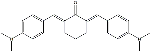 2,6-di[4-(dimethylamino)benzylidene]cyclohexan-1-one Struktur