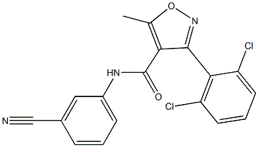 N4-(3-cyanophenyl)-3-(2,6-dichlorophenyl)-5-methylisoxazole-4-carboxamide Structure