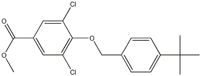 methyl 4-{[4-(tert-butyl)benzyl]oxy}-3,5-dichlorobenzenecarboxylate Struktur