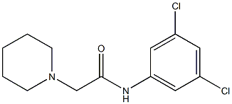 N1-(3,5-dichlorophenyl)-2-piperidinoacetamide Struktur