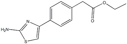 ethyl [4-(2-amino-1,3-thiazol-4-yl)phenyl]acetate Struktur