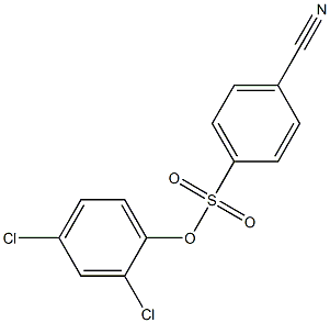 2,4-dichlorophenyl 4-cyanobenzene-1-sulfonate Struktur