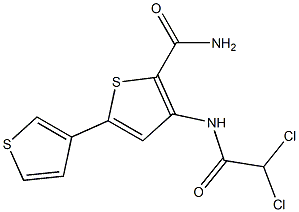 3-[(2,2-dichloroacetyl)amino]-5-(3-thienyl)thiophene-2-carboxamide Struktur