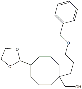 [1-[3-(benzyloxy)propyl]-5-(1,3-dioxolan-2-yl)cyclooctyl]methanol Struktur