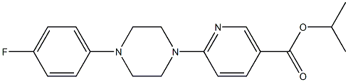 isopropyl 6-[4-(4-fluorophenyl)piperazino]nicotinate Struktur