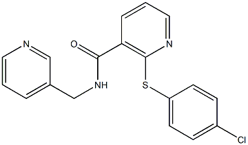 2-[(4-chlorophenyl)sulfanyl]-N-(3-pyridinylmethyl)nicotinamide Struktur