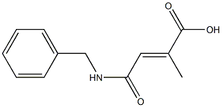 4-(benzylamino)-2-methyl-4-oxobut-2-enoic acid Struktur