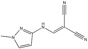 2-{[(1-methyl-1H-pyrazol-3-yl)amino]methylidene}malononitrile Struktur