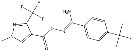 O1-{[1-methyl-3-(trifluoromethyl)-1H-pyrazol-4-yl]carbonyl}-4-(tert-butyl)benzene-1-carbohydroximamide Struktur