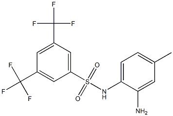 N1-(2-amino-4-methylphenyl)-3,5-di(trifluoromethyl)benzene-1-sulfonamide Struktur