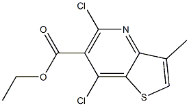 ethyl 5,7-dichloro-3-methylthieno[3,2-b]pyridine-6-carboxylate Struktur