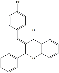 3-(4-bromobenzylidene)-2-phenylchroman-4-one Struktur