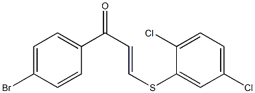 1-(4-bromophenyl)-3-[(2,5-dichlorophenyl)thio]prop-2-en-1-one Struktur