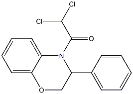 2,2-dichloro-1-(3-phenyl-2,3-dihydro-4H-1,4-benzoxazin-4-yl)-1-ethanone Struktur