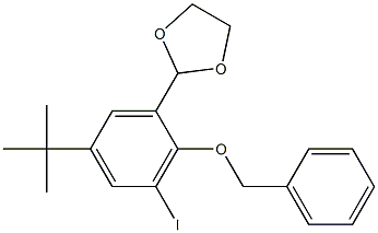 2-[2-(benzyloxy)-5-(tert-butyl)-3-iodophenyl]-1,3-dioxolane Struktur