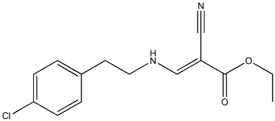 ethyl 3-[(4-chlorophenethyl)amino]-2-cyanoacrylate Struktur