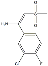 1-(3-chloro-4-fluorophenyl)-2-(methylsulfonyl)eth-1-en-1-amine Struktur