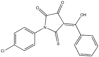 1-(4-chlorophenyl)-4-[hydroxy(phenyl)methylidene]-5-thioxopyrrolidine-2,3-dione Struktur