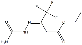 ethyl 3-[(E)-2-(aminocarbonyl)hydrazono]-4,4,4-trifluorobutanoate Struktur