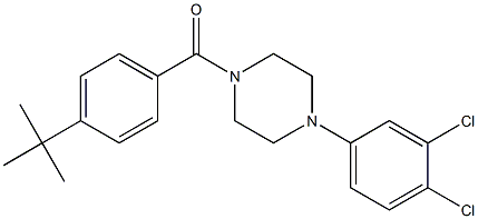 [4-(tert-butyl)phenyl][4-(3,4-dichlorophenyl)piperazino]methanone Struktur