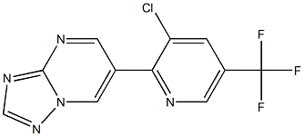 6-[3-chloro-5-(trifluoromethyl)-2-pyridinyl][1,2,4]triazolo[1,5-a]pyrimidine Struktur